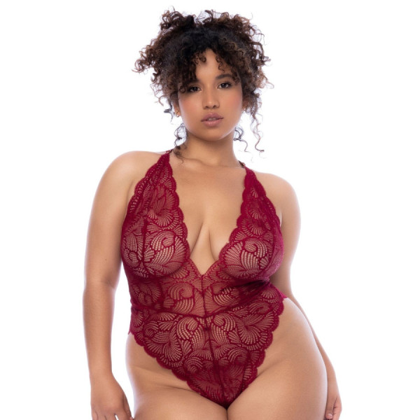 Body grande taille couleur framboise 